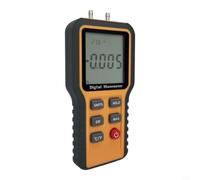 Helilyco Manomètre numérique différentiel pour testeur de gaz CVC à double | Boîtier en ABS, dos magnétique, affichage LED, précision ± 0,3 %, 12 unités, test de ventilation CVC, étui et tuyaux inclus