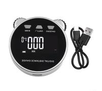 Helilyco Mètre à rouleau électronique 200 m, mètre ruban numérique élevé, écran LCD avec conversion de 5 unités, chargement USB, construction compacte en métal