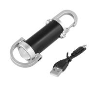 Helilyco Mini lampe de poche porte-clés rechargeable par USB, 3 modes d'éclairage LED lumineux pour camping, taille compacte ou poche, noir