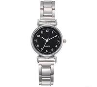 Helilyco Montre décontractée pour femme Petit cadran de 25 mm | Boîtier en alliage durable, miroir en verre ordinaire, boucle déployante, ajustement poignet de 20 cm