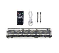 Helilyco Nixie Tube de base d'horloge avancée IN-8 tubes, comprend des écrans côlons, télécommande, éclairage LED réglable, alimenté par USB