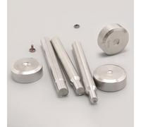 Helilyco Outil de réglage de rivet pour rivets doubles à capuchon simple 6, 8, 10 mm, perforatrice à la main avec base en acier et cuir