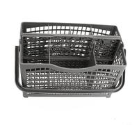 Helilyco Panier à couverts 2 en 1 pour lave-vaisselle, support en plastique gris compatible avec Bosch, Siemens, Electrolux, Bauknecht