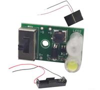 Helilyco Panneau de contrôle solaire pour guirlande lumineuse 25 mm | Comprend une carte 1,2 V, un panneau 2 V, pour interrupteur à bascule, modes blanc et couleur, matériau en fibre de verre