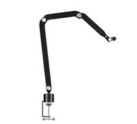 Helilyco Pied de microphone rotatif en métal avec pince et canal de câble Streaming, hauteur réglable 420C808mm, noir