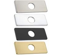 Helilyco Plaque de couvercle de base de robinet en acier inoxydable 304, panneau de joint décoratif à trou unique, robinet mitigeur d'évier de cuisine, garniture résistante à la rouille pour la maison