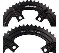 Helilyco Plateau double 110BCD pour vélo de route Shimano 105 R7000 R8000 DURA-ACE FC-R9100 50-34T AL7075-T651 Noir