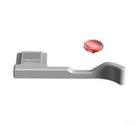 Helilyco Poignée de pouce pour Fujifilm X-M5, poignée d'appareil photo en alliage d'aluminium avec couvercle de griffe, coussinet en silicone antidérapant, contrôle amélioré, argenté (argenté)