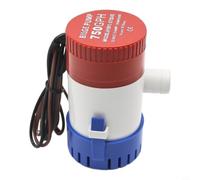 Helilyco Pompe de cale marine submersible 12 V 750 GPH | Construction de qualité marine, base de crépine à connexion rapide, fonctionnement silencieux, tuyau et colliers de serrage