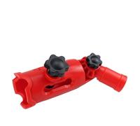 Helilyco Porte-outils rotatif pour peintres - Clip réglable à 180° - Pour pinceau et rouleau - Avec rallonge - En plastique rouge - Aide à la peinture murale et au plafond