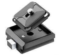 Helilyco Pour appareil photo compact à dégagement rapide et stabilisateur, plaque de montage trépied en alliage d'aluminium, capacité de charge de 20 kg, 42 x 50 x 16 mm, noir