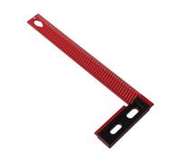 Helilyco Règle de travail du bois en forme de L, outil de traçage en aluminium pour mesure de précision et marquage, rouge