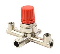 Helilyco Régulateur de pression pour compresseur d'air à double sortie - Pièce de raccord de piston en alliage de zinc avec joint en V pour un bon effet d'étanchéité