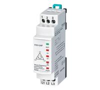 Helilyco Relais de phase pour DSP FKV-24F 3 x 380 V avec sous-tension de surtension pour asymétrie de phase pour protection, bornier 5 A/250 V AC, montage sur rail DIN