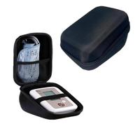 Helilyco Sac de protection pour tensiomètre, étui rigide en EVA durable pour sphygmomanomètre électronique, boîte de rangement résistante aux chocs avec poignée, noir