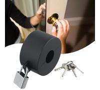 Helilyco Serrure de sécurité pour bouton de porte, dispositif en acier inoxydable désactive les poignées, pour boutons ronds ovales tulipes dans les maisons et les hôtels