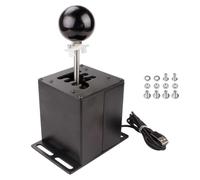 Helilyco Simulateur de vitesse manuel en alliage d'aluminium avec bouton en fibre de carbone, compatible avec les roues Logitech G27 G29 T300