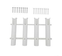 Helilyco Support de canne à pêche à 4 tubes pour kayak bateau, hauteur et angle réglables, sans perçage ou à vis, support ABS pour garage, yacht, quai