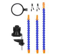 Helilyco Support de fixation auxiliaire pour station de soudage avec 6 bras flexibles pour pinces crocodiles Bleu