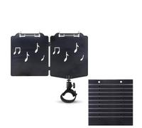 Helilyco Support de musique à clip réglable avec 10 rabats double face pour pages musiciens, clarinette et trompette ABS, 16 x 30 x 2 cm, noir