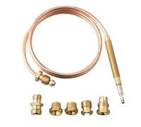 Helilyco Thermocouple de rechange pour chaudières, chauffe-eau et cheminées, sonde métallique de 600 mm avec raccord fileté fixe