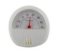 Helilyco Thermomètre d'ambiance analogique blanc ABS support réfrigérateur | Grande échelle claire, plage de -20 à 50 °C, résolution, capteur de réponse rapide, surveillance quotidienne fiable