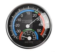 Helilyco Thermomètre hygromètre d'intérieur de haute précision pour chambre à coucher, chambre de bébé, bureau et serre, noir