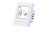 Helilyco Thermostat électrique mural pour chauffage au sol, panneau de contrôle de la température pour double capteur 0.pour 5 C, 6 programmes quotidiens, verrouillage de sécurité enfant IP20 pour ABS