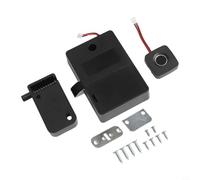 Helilyco Tiroirs à verrouillage à empreintes digitales pour la maison, loquet électronique rapide de 0,3 s, solution de rangement sécurisée pour bureaux et maisons, matériau ABS, noir