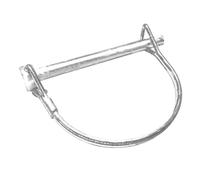 Helilyco Verrou de goupille de sûreté pour remorquage intensif, attelage en forme de D avec clip de fil de fixation, 0,6 cm de diamètre x 7,1 cm de long, acier inoxydable, argenté