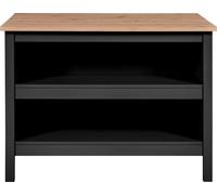 Helina buffet îlot de cuisine, 2 tablettes noir,chêneReproduction.