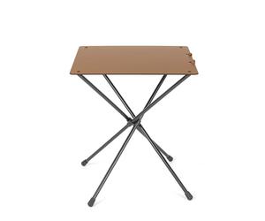 Helinox Café Table | Table Pliante, Portable et Polyvalente de en Aluminium DAC Ultra-résistant avec Plateau stratifié, idéale pour Le Camping ou Les dîners en Plein air (Coyote Tan)