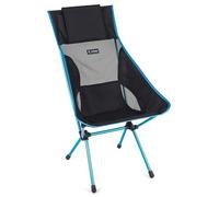 Helinox Sunset Chair | Chaise de Camping légère à Dossier Haut, pour Les Voyages et Le Plein air (Black + Pockets)