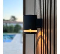 Lumisky Appliques Murales Solaires HELIO – Lot de 2 Gris foncé, LED blanc chaud, étanches