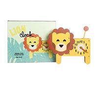 Helio Ferretti Horloge en Bois Lion. Horloge de Table et Peut être accrochée. Montre décorative pour Enfants.