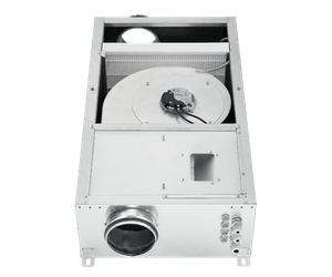 Helios ALB EC 200 A EH Caisson d'air extérieur - avec régulation de chauffage électrique et filtre à air monophasé 230V - 06809