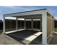 Helios Arredo Urbano Carport double en acier galvanisé Pompei - 29 m² - POMPEI2