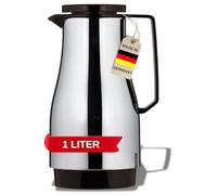 Helios Champion Pichet Isotherme en Acier Inoxydable avec Fermeture rotative Marron 1 l