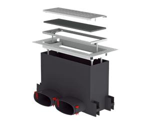Helios FRS-BGS 1 - Kit de grille de sol pour boîtier de sol multi-usage - 03878