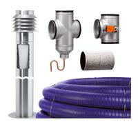 Helios Kit LEWT - Tube collecteur, Traversée murale, Colonne d'aspiration, Commande - 02977