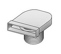 Helios match0 60713 90 °, Ø 125 mm sur plat 125, avec tuyau