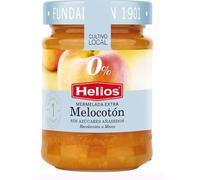 Helios Mermelada Extra Melocotón Sin Azúcares Añadidos, Confiture de Pêche Diet pour Diabétiques et Régimes Hyposodés, 280g
