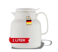 Helios Mondo Push Plastique Isotherme, Plastique, Blanc, 1.0 Litre