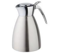 Helios Pot à isolation en acier inoxydable Supreme 1,0 l, couvercle rabattable, résistant au lave-vaisselle