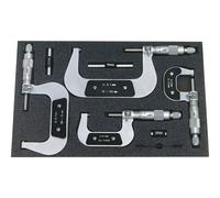 HELIOS PREISSER 0800 513 Set de micromètres 0 - 100 mm Lecture: 0.01 mm DIN 863-1