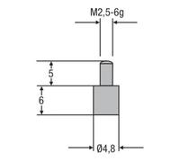 Helios-Preisser Helios-Preisser Insert de foire M2,5 mm 4,8 mm, longueur 6 mm Quantité:1