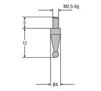 Helios-Preisser Helios-Preisser Insert de foire M2,5 mm bille 4,5 mm Quantité:1