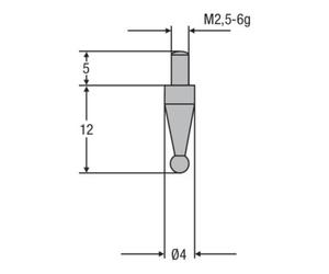 Helios-Preisser Helios-Preisser Insert de foire M2,5 mm bille 4,5 mm Quantité:1