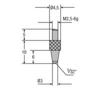 Helios-Preisser Helios-Preisser Insert de foire M2,5mm, bille, insertion 1/32 Quantité:1