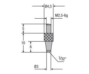 Helios-Preisser Helios-Preisser Insert de foire M2,5mm, bille, insertion 1/32 Quantité:1